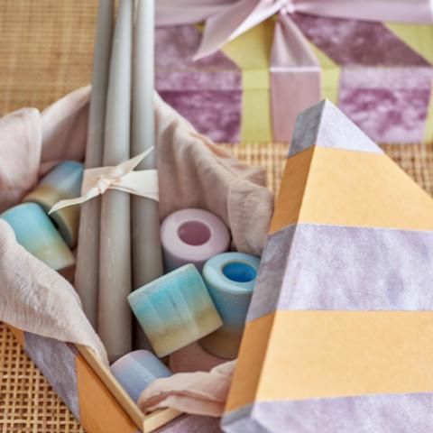 Samira Boîte avec couvercle, Orange, Papier