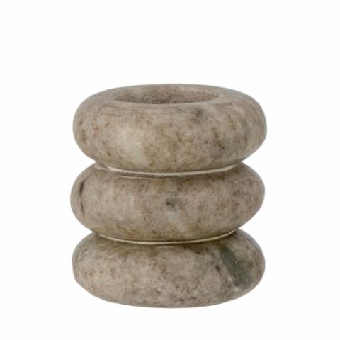 Madisson Candle Holder, Brown, Marble