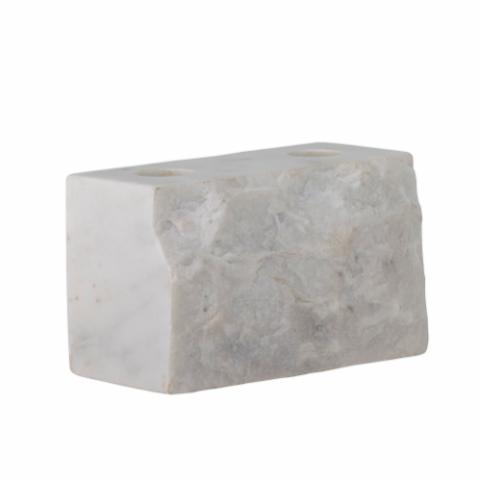 Magie Candle Holder, White, Marble