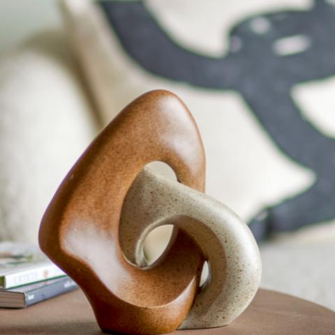 Esad Déco, Marron, Polyrésine