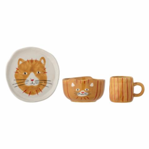Kittie Tableware, Brown, Stoneware