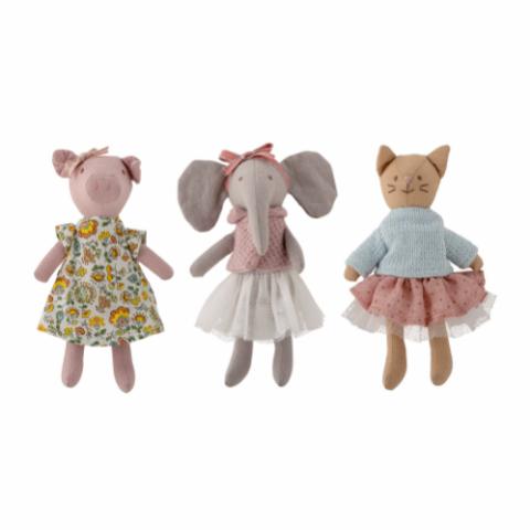 Animal friends Doll, Rose, Baumwolle