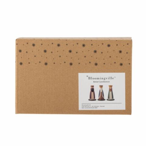 Betiel Lysestage, Multifarvet, Bøg