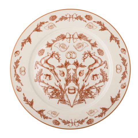 Beth Plate, Red, Stoneware