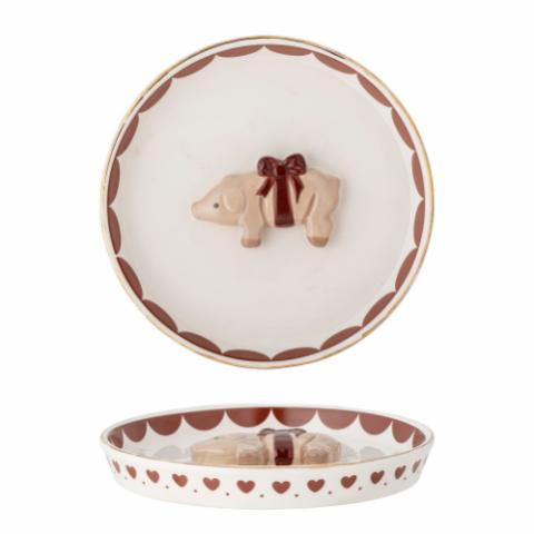 Jolly Plate, Red, Stoneware