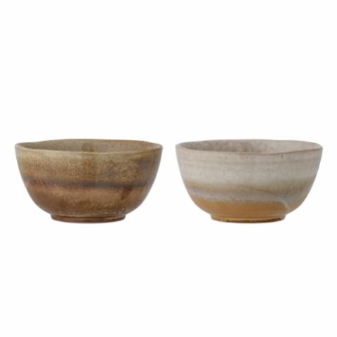Dahlia Bowl, Brown, Stoneware