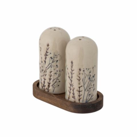 Bea Salt & Pepper Shaker Set, Nature, Stoneware