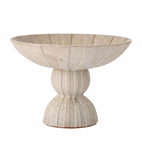 Satya Pedestal Bowl, Nature, Stoneware