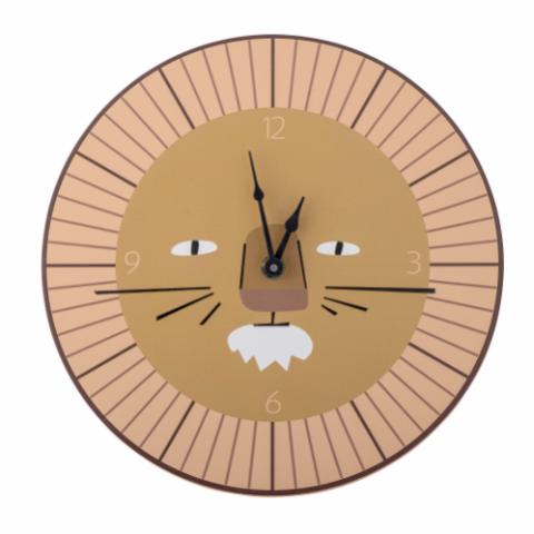 Harrison Wall Clock, Brown, MDF
