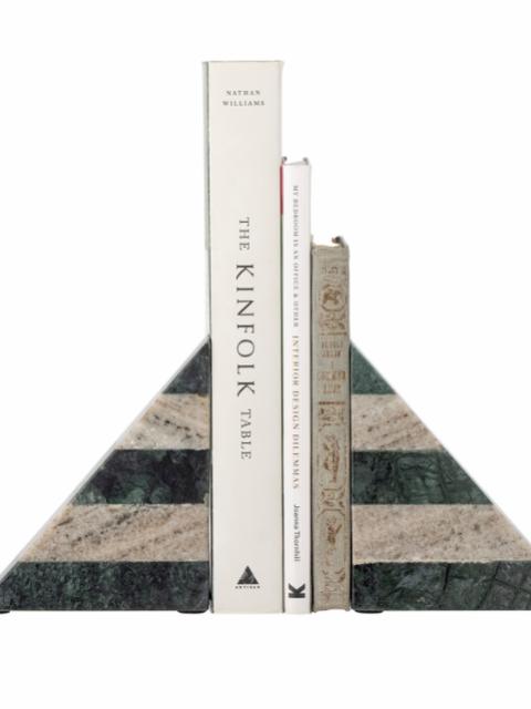 Abir Bookend, Green, Marble