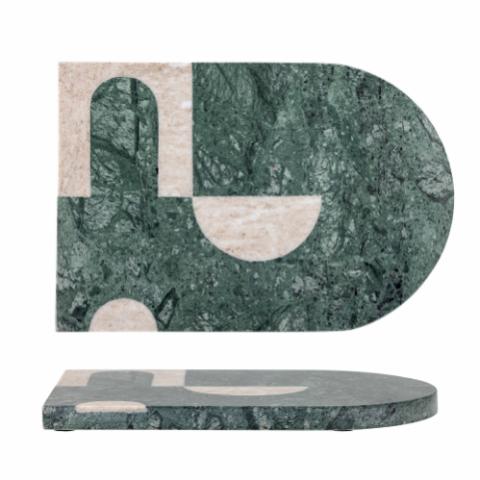 Abrianna Cutting Board, Green, Marble