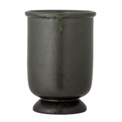 Auverte Flowerpot, Green, Stoneware