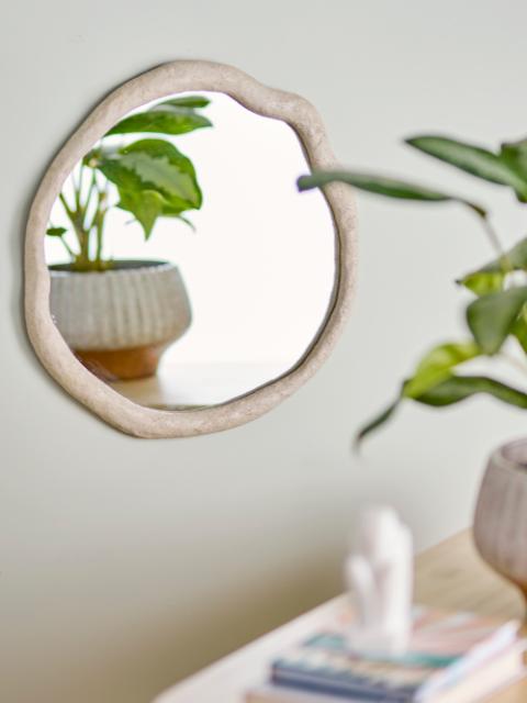 Cillia Wall Mirror, Nature, Polyresin
