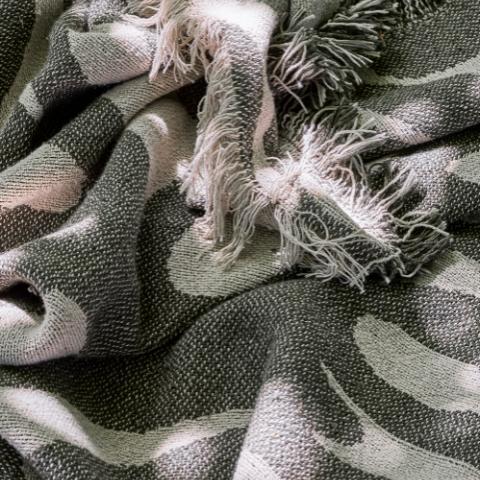 Alk Plaid, Verte, Coton recyclé