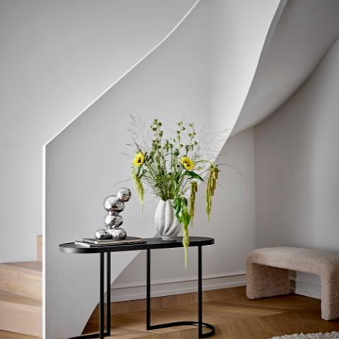 Carter Table console, Noir, Bois de sapin