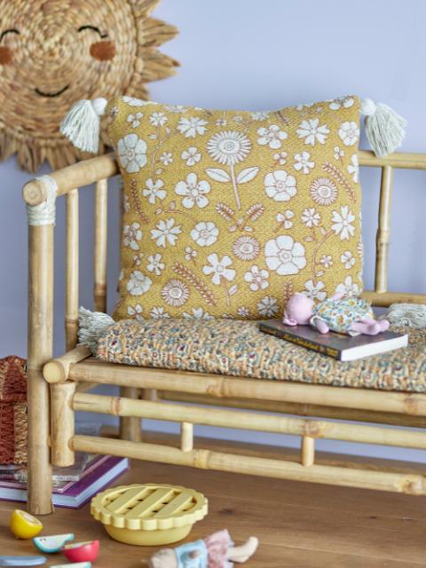 Camille Cushion, Yellow, Recycled Cotton