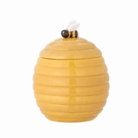 Alfred Jar w/Lid, Yellow, Stoneware