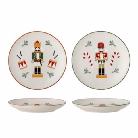 Jolly Plate, Red, Stoneware
