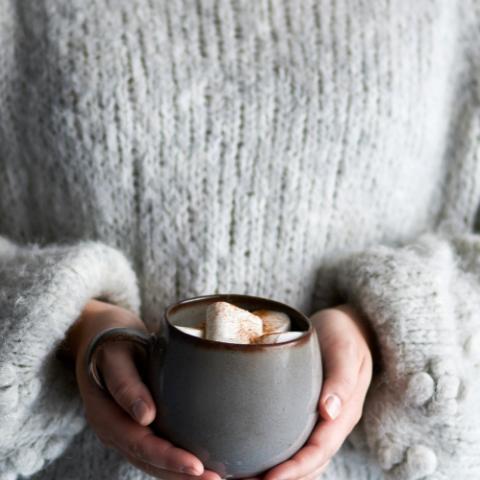 Sandrine Mug, Gris, Grès