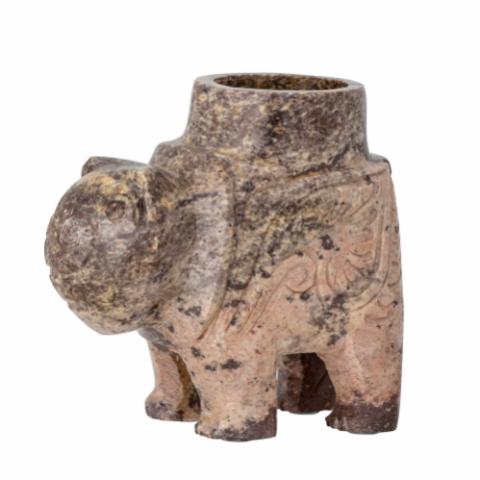 Novia Votive, Brown, Soapstone