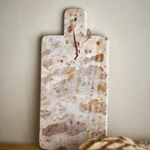 Nukaka Planche à découper, Marron, Marbre
