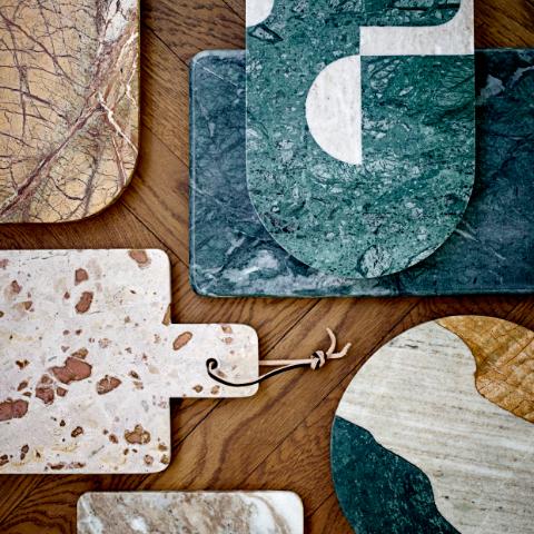 Nukaka Cutting Board, Brown, Marble