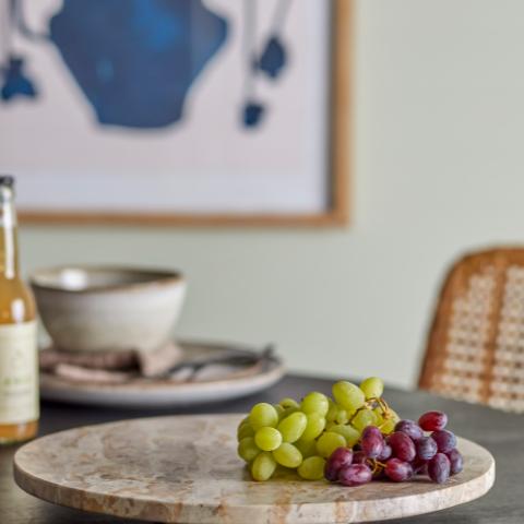 Nuni Plateau tournant, Marron, Marbre