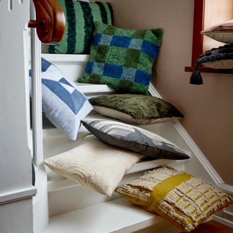 Turin Kissen, Grün, Baumwolle