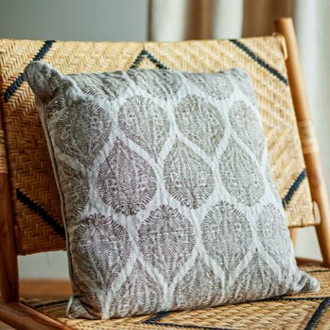 Cergy Cushion, Brown, Cotton