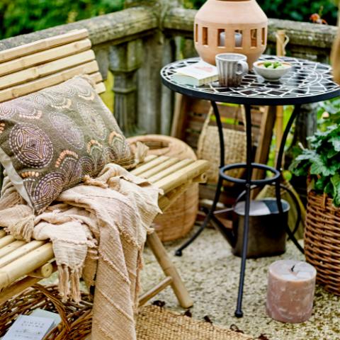 Nesma Kissen, Braun, Baumwolle