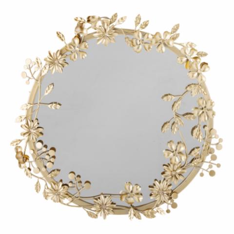Jenne Wall Mirror, Brass, Metal