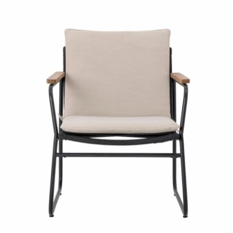 Hampton Lounge Chair, Black, Metal