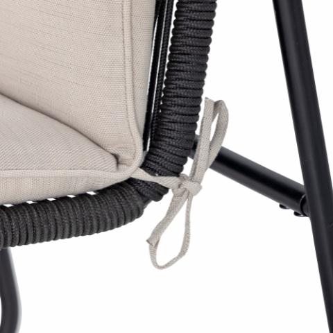 Hampton Lounge Chair, Black, Metal