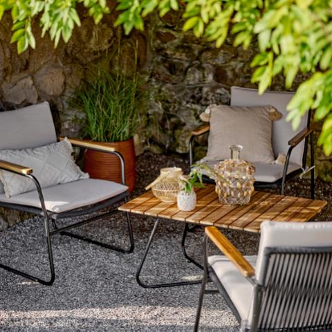 Hampton Lounge Chair, Black, Metal