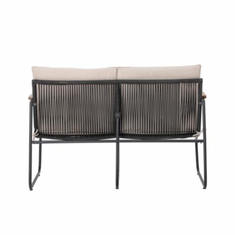 Hampton Sofa, Black, Metal