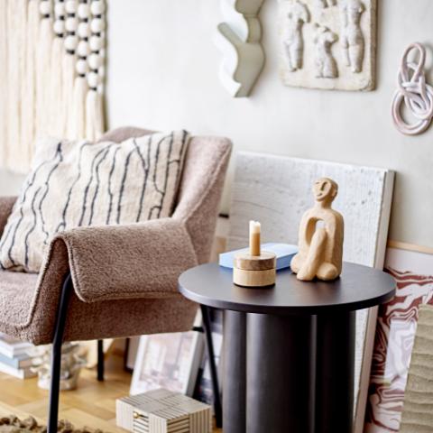 Aio Table d'appoint, Noir, MDF