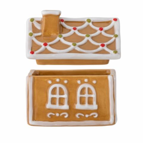 Ginnie Cruche avec couvercle et cuillère, Marron, Céramique