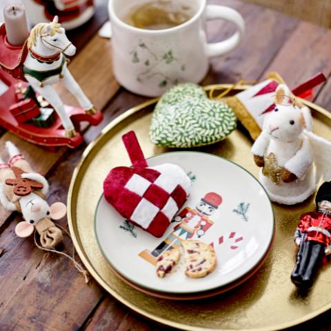 Velua Ornament, Rød, Polyester