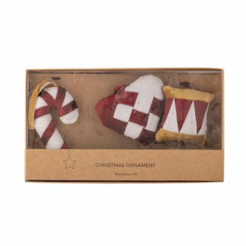 Velua Ornament, Red, Polyester