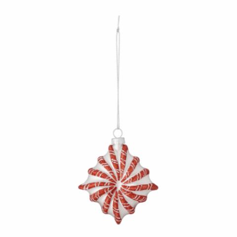 Candy Ornament, Red, Glass