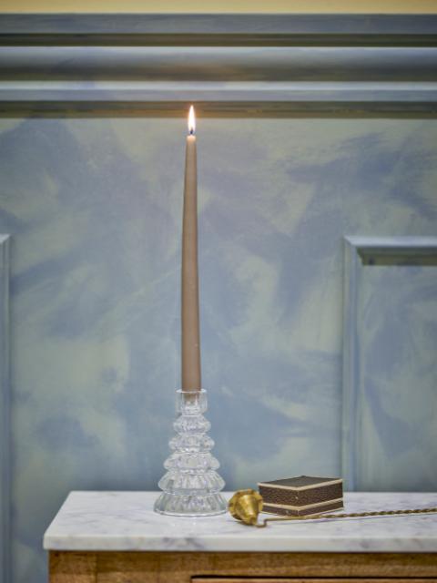 Saynab Candle Holder, Clear, Glass