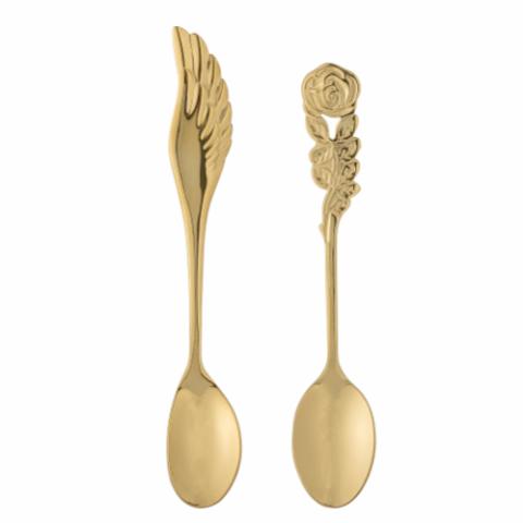 Liani Spoon, Gold, Stainless Steel
