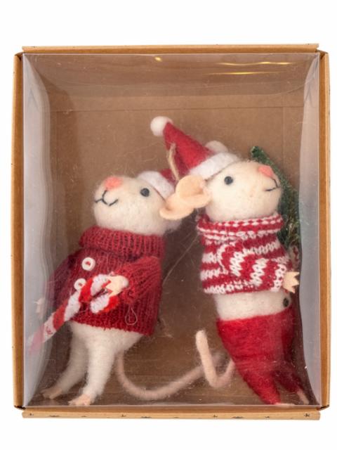 Peo Ornament, Rot, Wolle