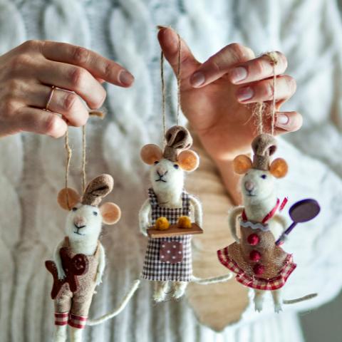 Peo Ornament, Brun, Uld