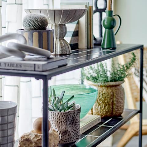 Sayah Pot de fleurs, Marron, Grès