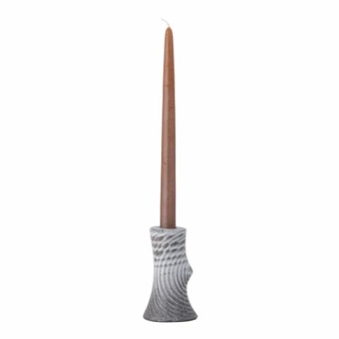 Raheem Candle Holder, Grey, Stoneware