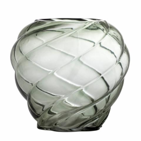 Leyan Vase, Grøn, Glas