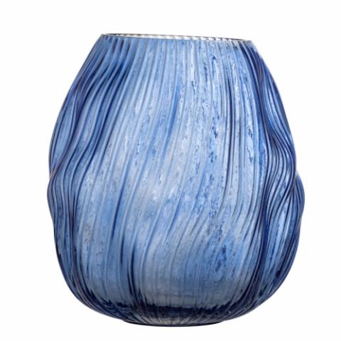 Leyla Vase, Blue, Glas