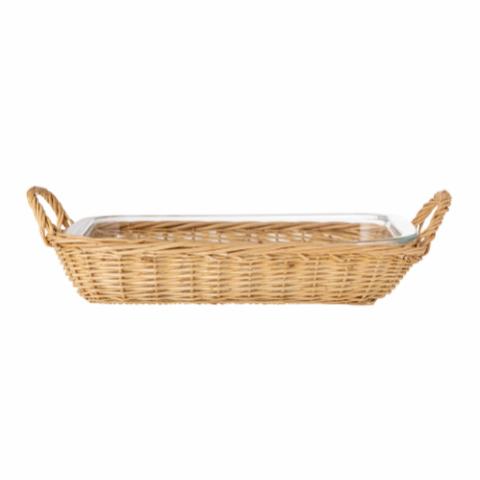 Mariam Oven Dish w/Basket, Clear, Glass