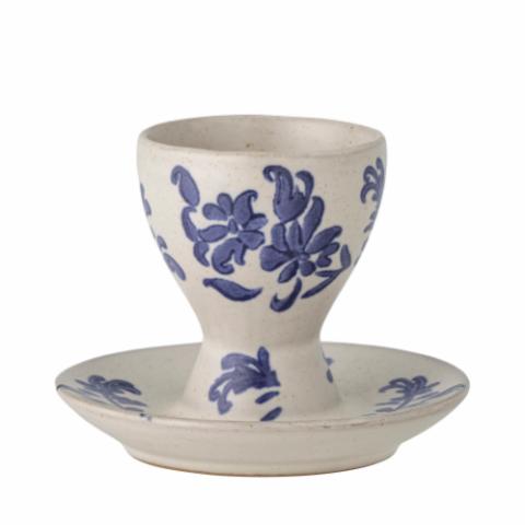 Petunia Egg Cup, Blue, Stoneware